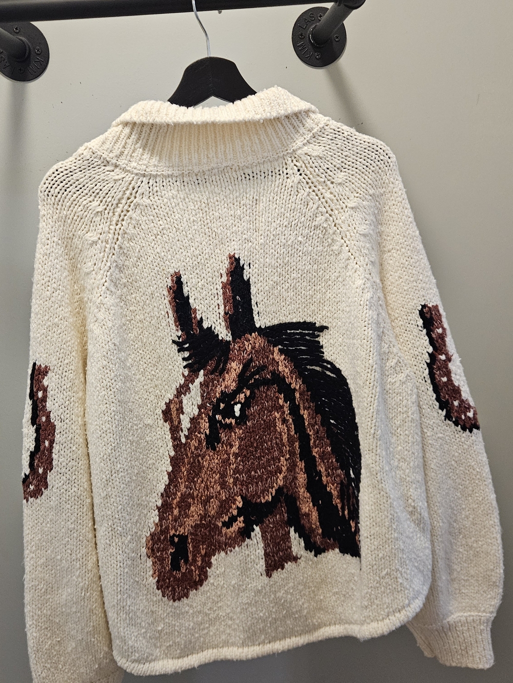 Anthropologie Pilcro Western Utility Sweater Jacket Horse - Picture 4 of 7
